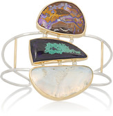 Thumbnail for your product : Melissa Joy Manning 14-karat gold and sterling silver multi-stone cuff