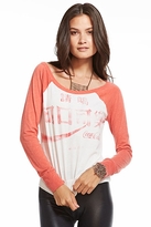 Thumbnail for your product : Chaser LA Taiwan Coca-Cola Logo Long Sleeve Raglan in White/Red