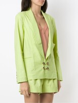 Thumbnail for your product : Olympiah Bryone plunge blazer