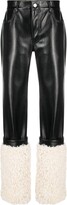 Panelled Faux-Leather Trousers 