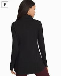 White House Black Market Petite Asymmetrical Zip-Front Black Jacket