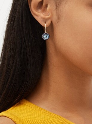Rosa de la Cruz Diamond, Blue Topaz, Sapphire & 18kt Gold Earrings