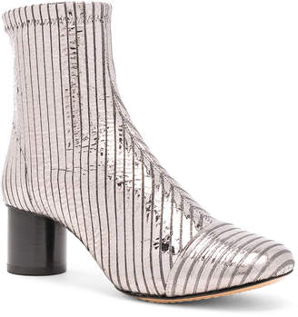 Isabel Marant Leather Datsy Boots in Silver | FWRD