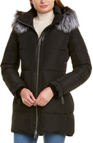 Thumbnail for your product : Nicole Benisti Series By Biel Leather-Trim Down Coat