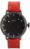 Thumbnail for your product : Tsovet Watch With Brown Leather Strap SC221011