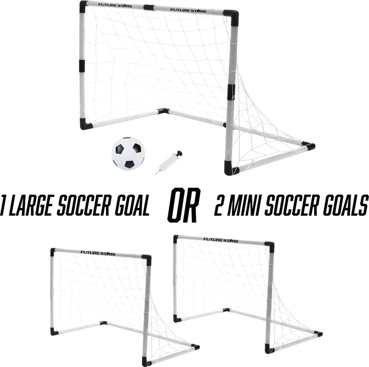 Future Stars 2-in-1 Junior Soccer Game Set - Nets, Ball and Pump - For Ages 2 and Up