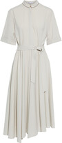 Thumbnail for your product : Brunello Cucinelli Asymmetric Bead-embellished Wool Midi Dress