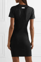 Thumbnail for your product : Alexander Wang alexanderwang.t - Layered Ribbed Stretch-jersey Mini Dress - Black