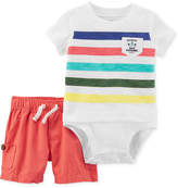 Thumbnail for your product : Carter's 2-Pc. Striped Cotton Bodysuit and Shorts Set, Baby Boys