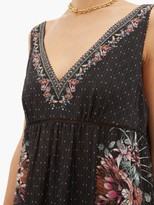 Thumbnail for your product : Camilla Restless Nights Lace-paneled Silk Maxi Dress - Black Multi