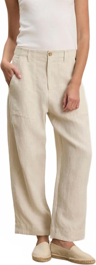 Issa Linen Pants In Chalk