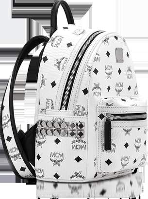 MCM White Mini Stark Backpack
