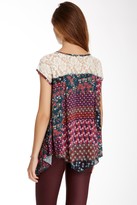 Thumbnail for your product : Hip Lace Yoke Open Flow Tee (Juniors)