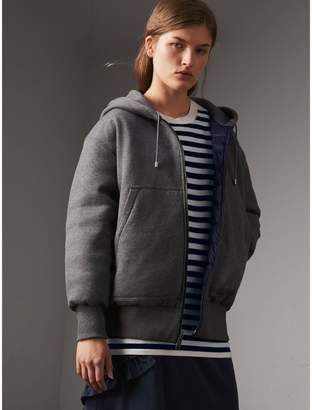 Burberry Reversible Down-filled Hooded Bomber Jacket , Size: XS, Blue