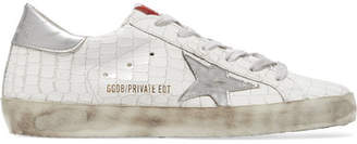 Golden Goose Deluxe Brand 31853 Super Star Distressed Croc-effect Leather Sneakers