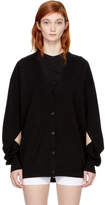 T by Alexander Wang Black Twisted Sleeve Cardigan