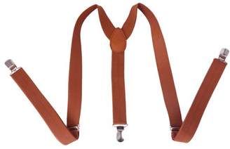 HDE Men's Solid Color Y-Back Suspenders 1 inch Adjustable Elastic Clip-on Braces