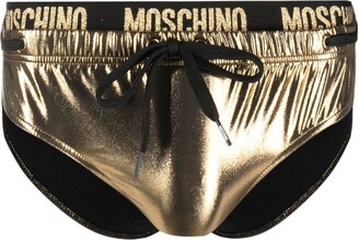 Moschino Logo-Waistband Swimming Trunks
