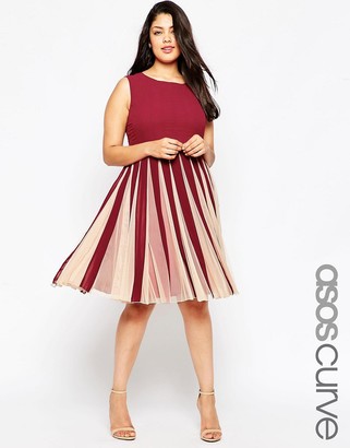 ASOS Curve CURVE Fit & Flare Dress with Insert
