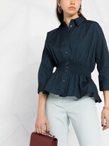 Thumbnail for your product : Aspesi Smocked-Waist Long-Sleeved Blouse