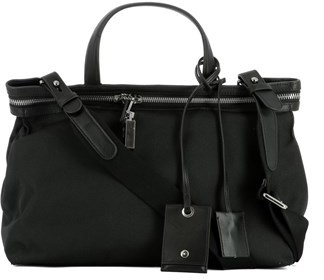 Calvin Klein Men's Black Fabric Messenger Bag.