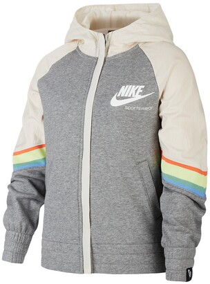 girls grey nike hoodie