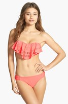 Thumbnail for your product : Jessica Simpson 'Seaglass' Flutter Bandeau Bikini Top