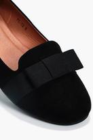 Thumbnail for your product : boohoo Hayley Bow Detail Slipper Ballet
