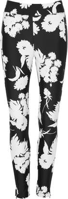 Ganni Alameda Floral-Print Stretch-Knit Skinny Pants