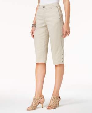 Style&Co. Style & Co Snap-Button Capri Pants, Created for Macy's