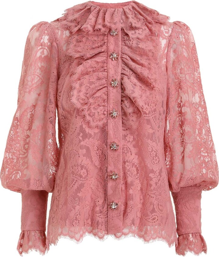 Zimmermann Kaleidoscope Lace Blouse ShopStyle Tops