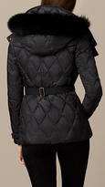 Thumbnail for your product : Burberry Down-filled Puffer Coat With Fur Trim