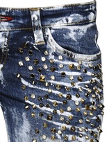 Thumbnail for your product : Philipp Plein Studded Stretch Cotton Denim Jeans