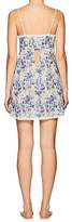 Thumbnail for your product : Barneys New York Women's Lace-Trimmed Floral Cotton Chemise - Rr Blue White Floral