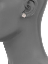 Thumbnail for your product : Tory Burch Hexagon Logo Stud Earrings/Silvertone