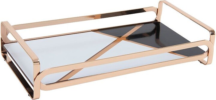 Home Details Color Block Vanity Tray in Gold
