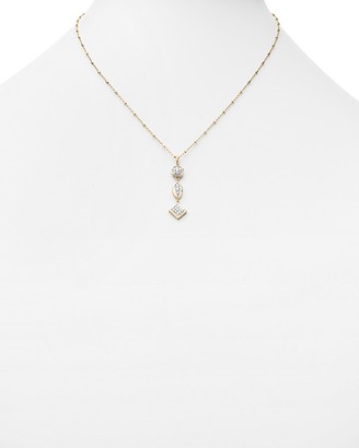 Bloomingdale's Diamond Geometric Drop Necklace in 14K Yellow Gold, .30 ct. t.w.