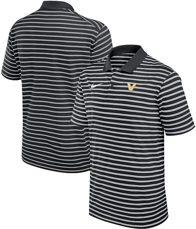 Men's Nike Black Vanderbilt Commodores Victory Stripe Performance Polo