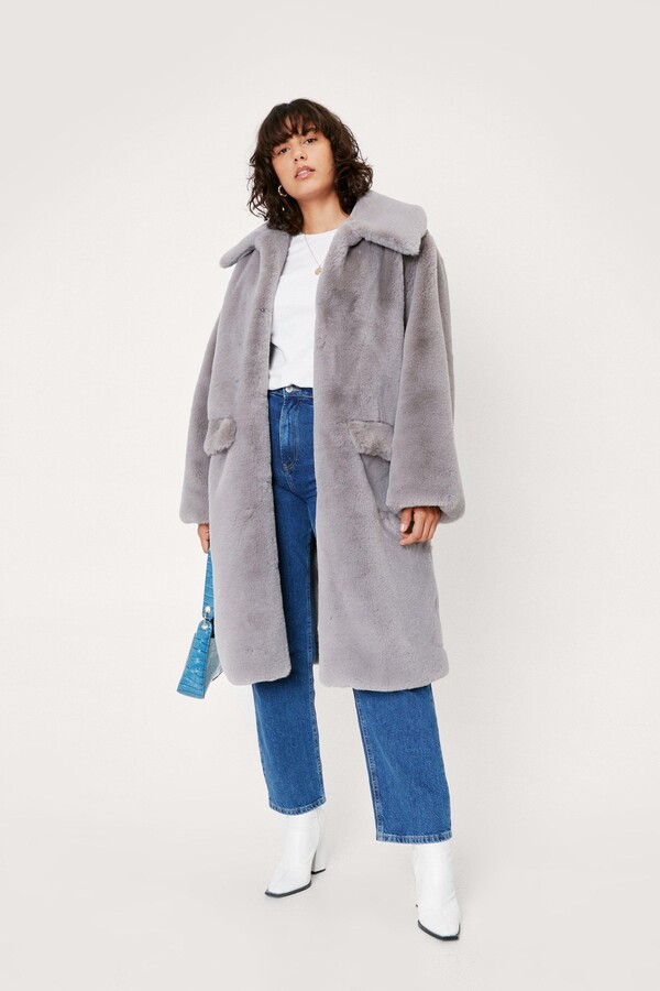gray longline coat