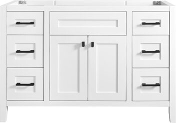 MAXWELL 48'' Freestanding Bathroom Vanity Base Only, Easy To Install, White