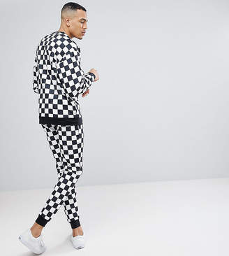 ASOS Design TALL Tracksuit In Checkerboard Print
