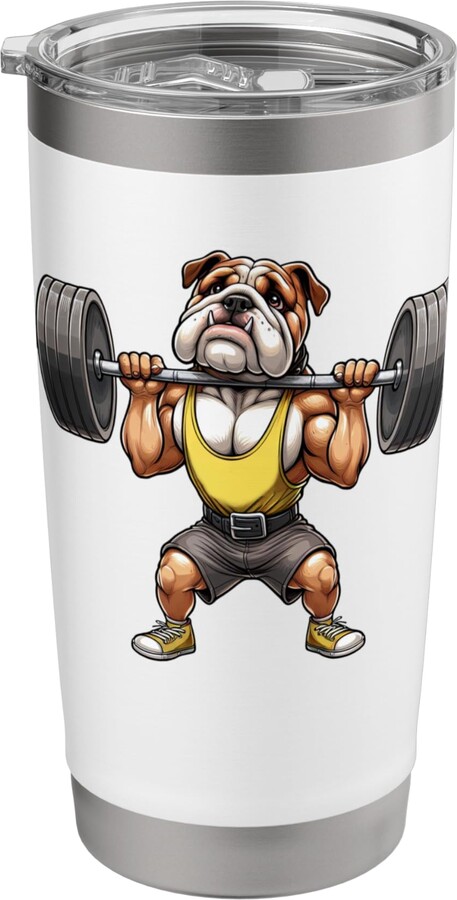 Gym Squad Fitness Group English Bulldog Weightlifting Fitness Gym Training Stainless Steel Insulated Tumbler