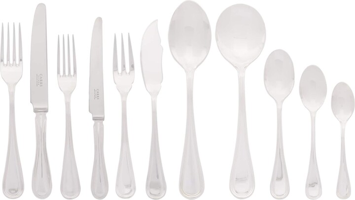 Carrs Silver English Reed And Ribbon Silver-Plated 84-Piece Set