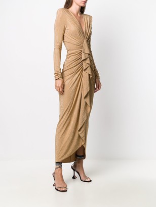 Alexandre Vauthier Rhinestone-Embellished Ruched Dress
