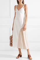 Thumbnail for your product : Tibi Two-tone Faille And Silk Midi Dress