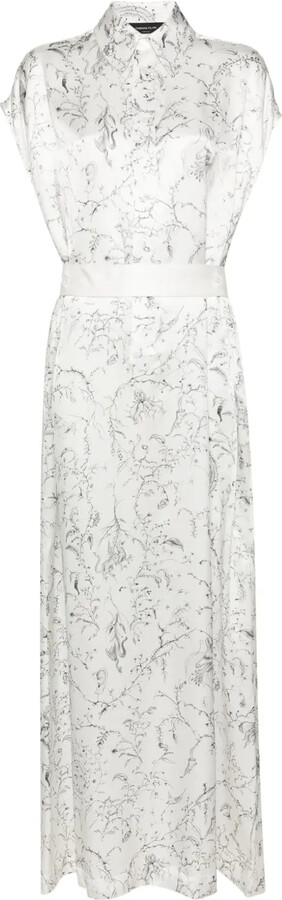 Fabiana Filippi Graphic-Print Silk Shirtdress