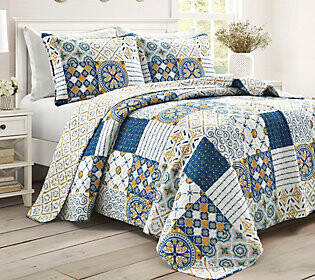 Lush Decor Monique 3-Piece King Quilt Set