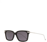 Thumbnail for your product : Thom Browne Wayfarer Sunglasses in Black & Silver