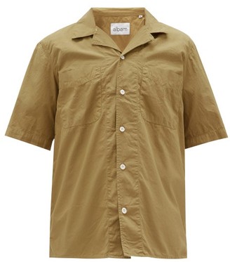 Albam Revere-collar Cotton-twill Shirt - Brown