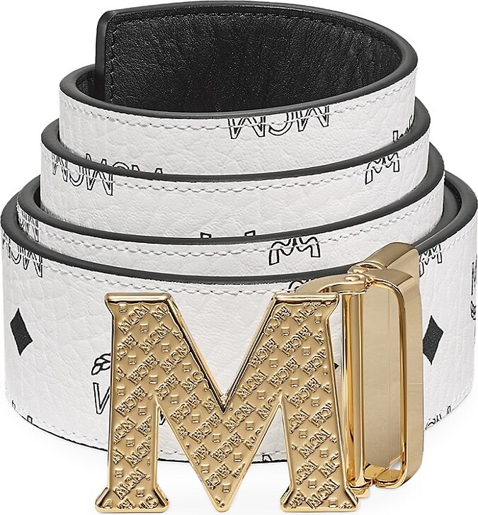 Mcm Reversible Logo-Buckle Belt